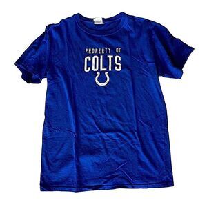 🌴 Indianapolis Colts Football Reebok T-shirt Blue Large NFL